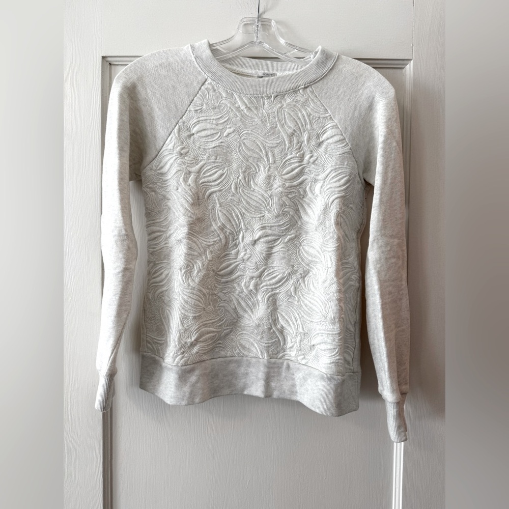 J.Crew | Floral Textured Crew Sweatshirt - Size XXS